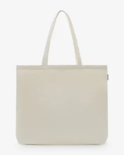 Tote bag large en toile à broderie ecru Brave