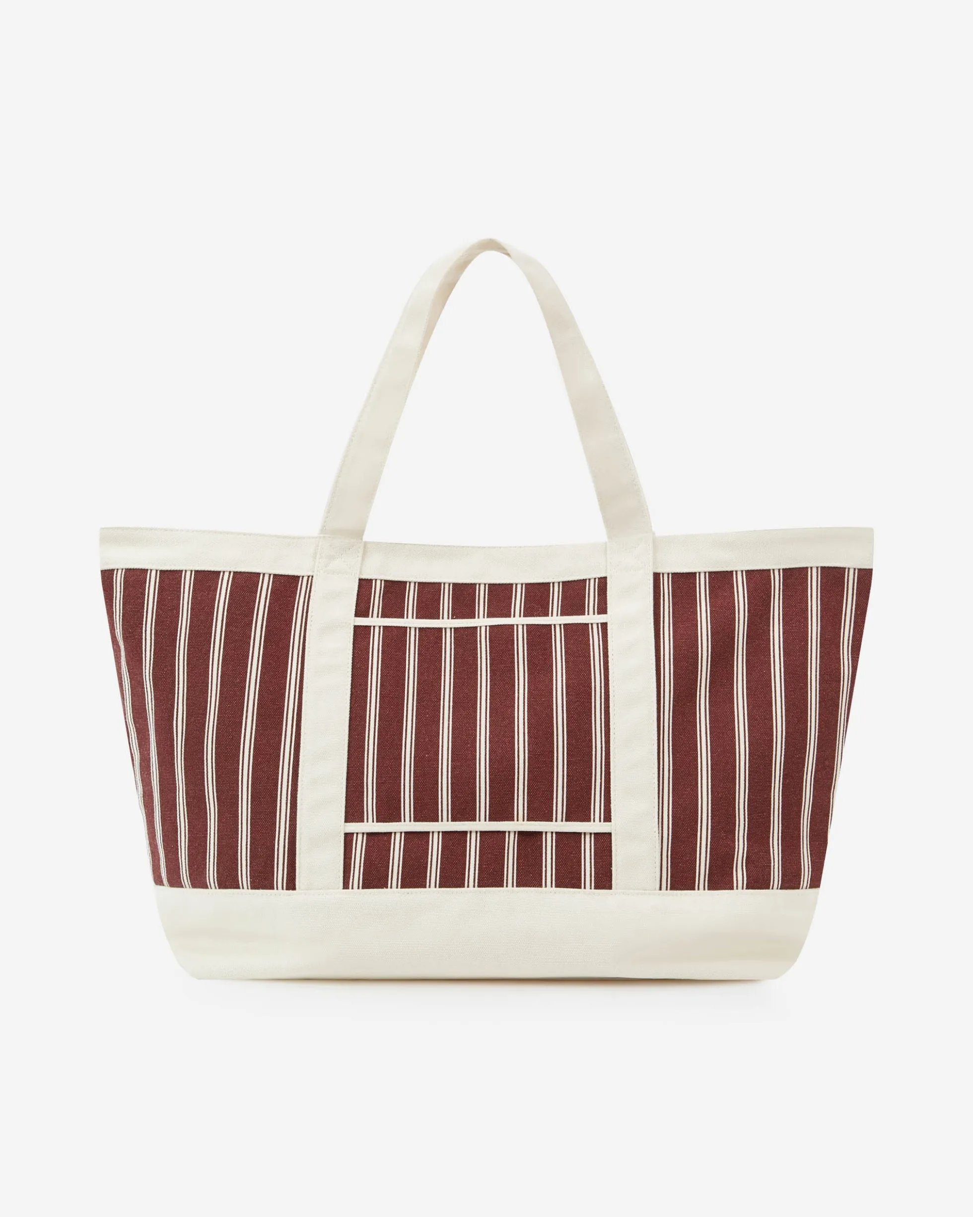 Tote bag large en toile rayée cherry Aspen