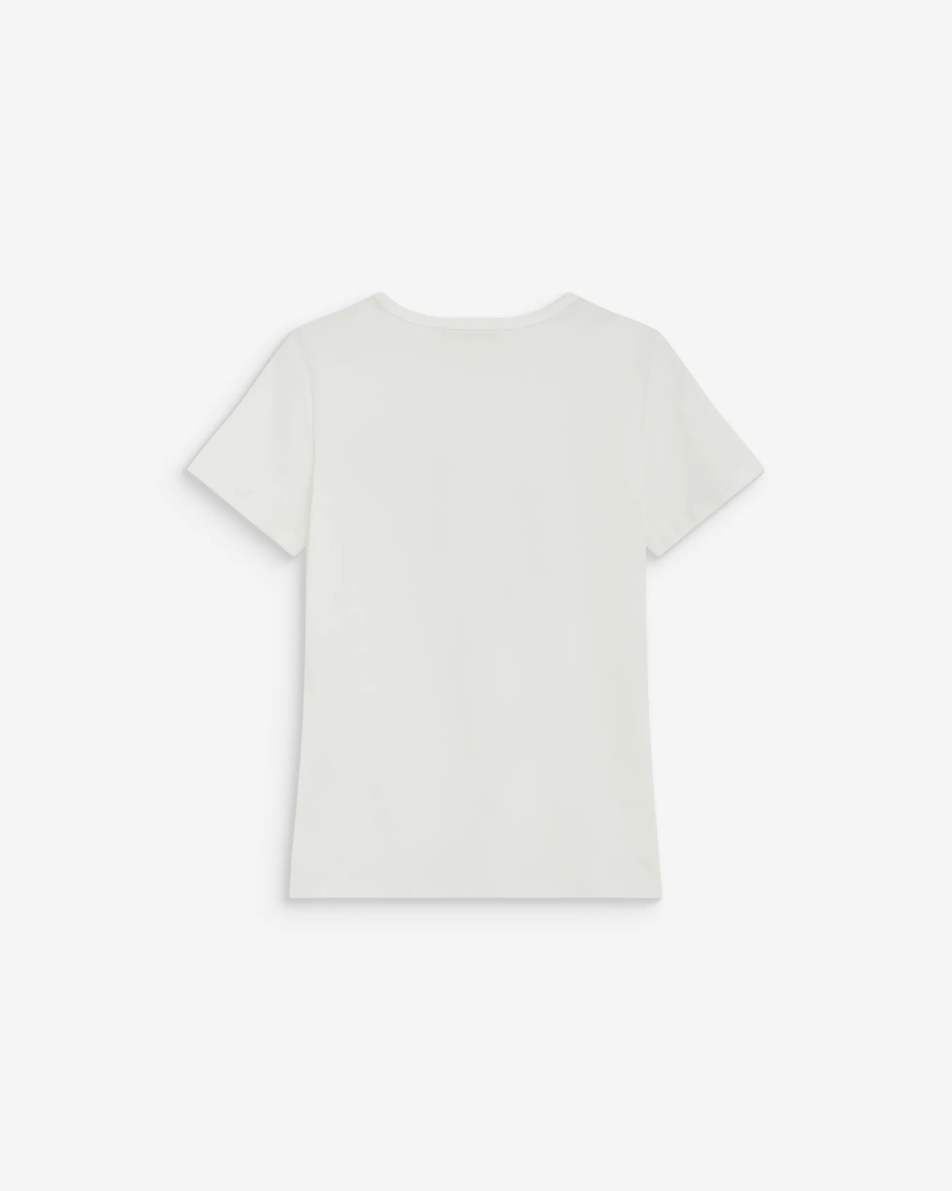 T-shirt ajusté en coton à message velours ivoire Bubble