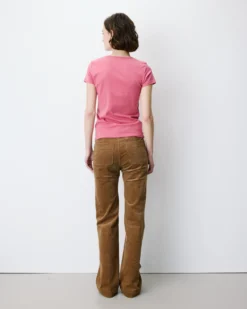 T-shirt col rond à message blush Amoris