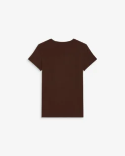 T-shirt col rond à message chocolat Amoris