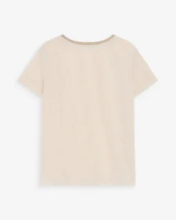 T-shirt col V manches courtes amande Vasco