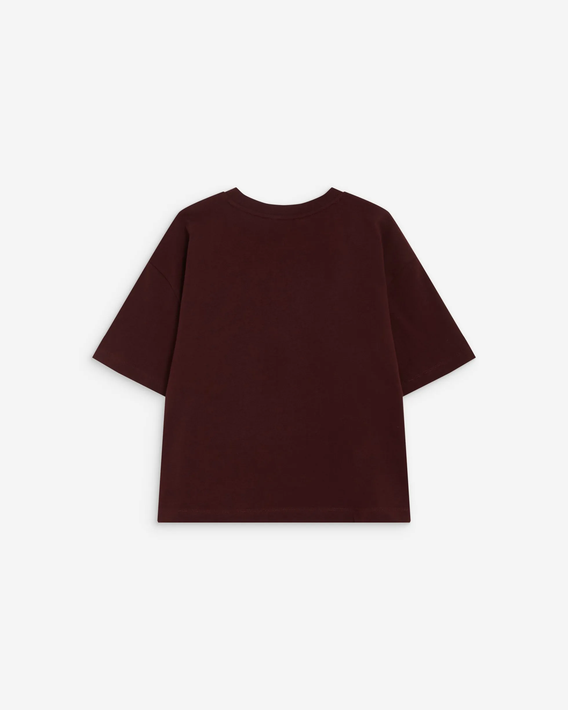 T-shirt en coton manches courtes à inscription aubergine Anis