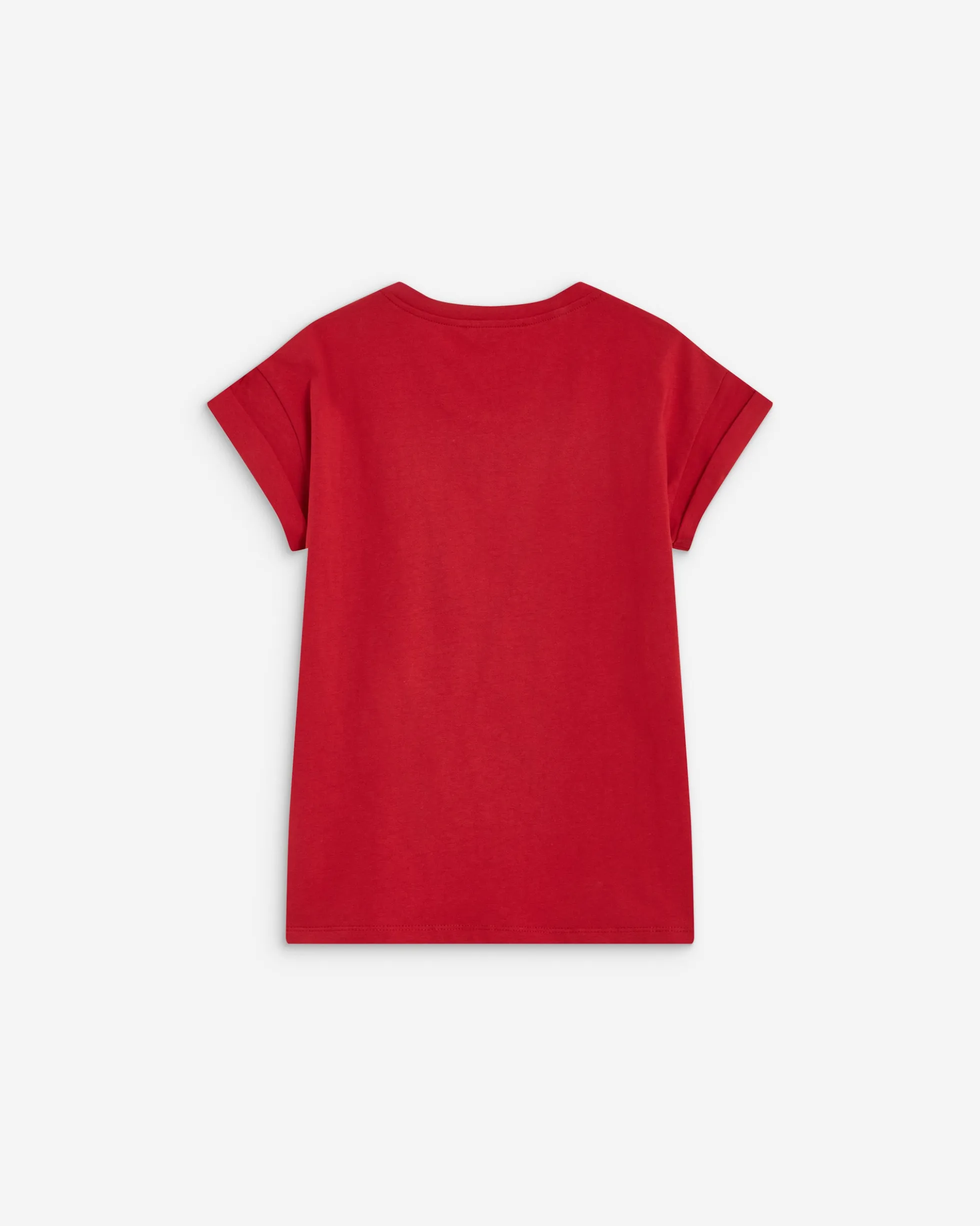T-shirt en coton manches courtes à inscription rouge Atlas