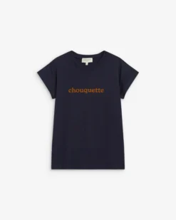 T-shirt en coton manches courtes à inscription marine Atlas