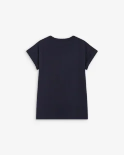 T-shirt en coton manches courtes à inscription marine Atlas