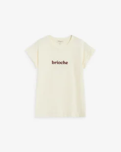 T-shirt en coton manches courtes à inscription sable Atlas