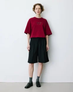 T-shirt en coton à message en sequins cherry Bond