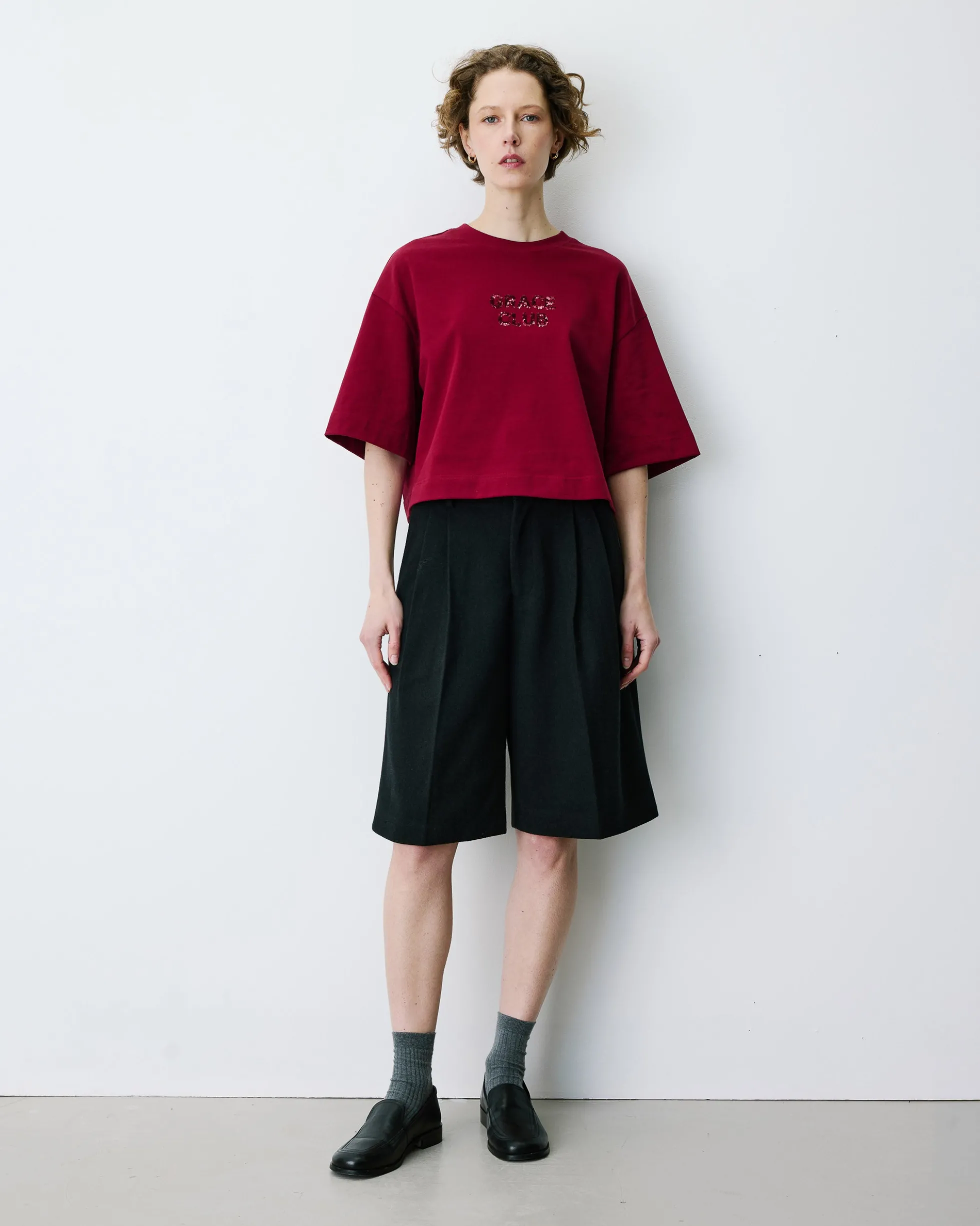 T-shirt en coton à message en sequins cherry Bond