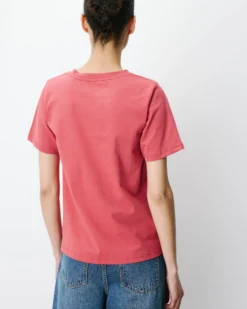 T-shirt en coton à message imprimé blush Amadis