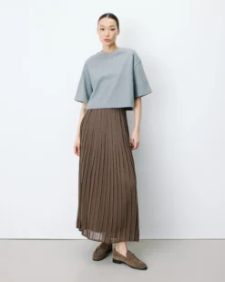 T-shirt oversize court en coton gris Arvel