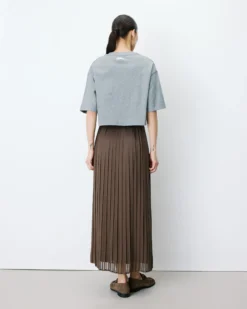 T-shirt oversize court en coton gris Arvel