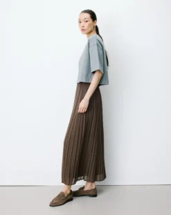 T-shirt oversize court en coton gris Arvel