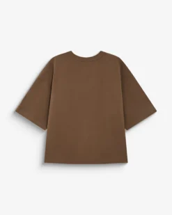 T-shirt oversize en coton à message brodé olive Borys