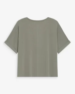 T-shirt oversize en modal col rond kaki Parma