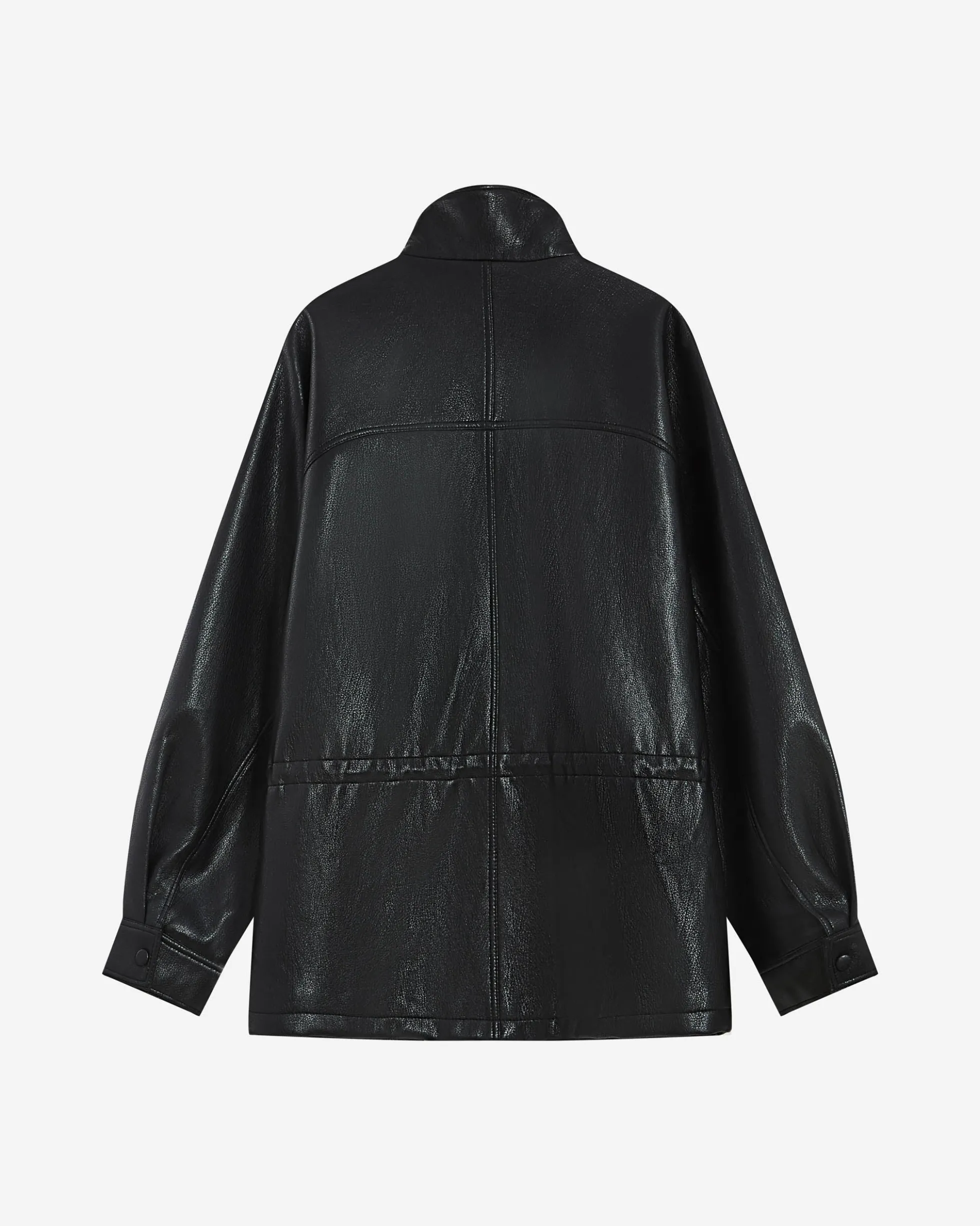 Veste ample similicuir taille ajustable noir Auburn