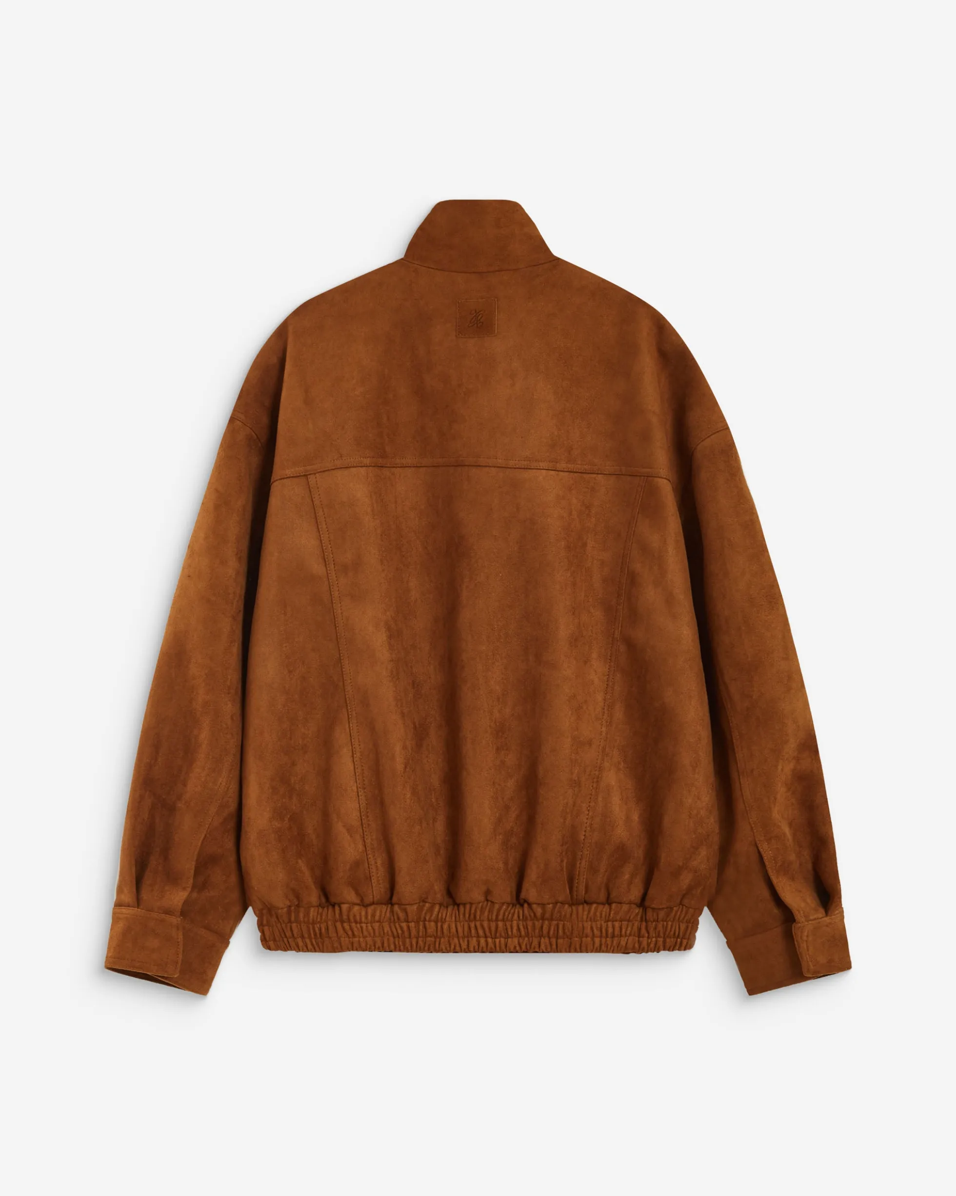 Veste oversize suédine col montant camel Arielle