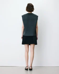Veste sans manches oversize anthracite Adagio