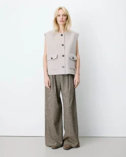 Veste sans manches oversize sable Adagio
