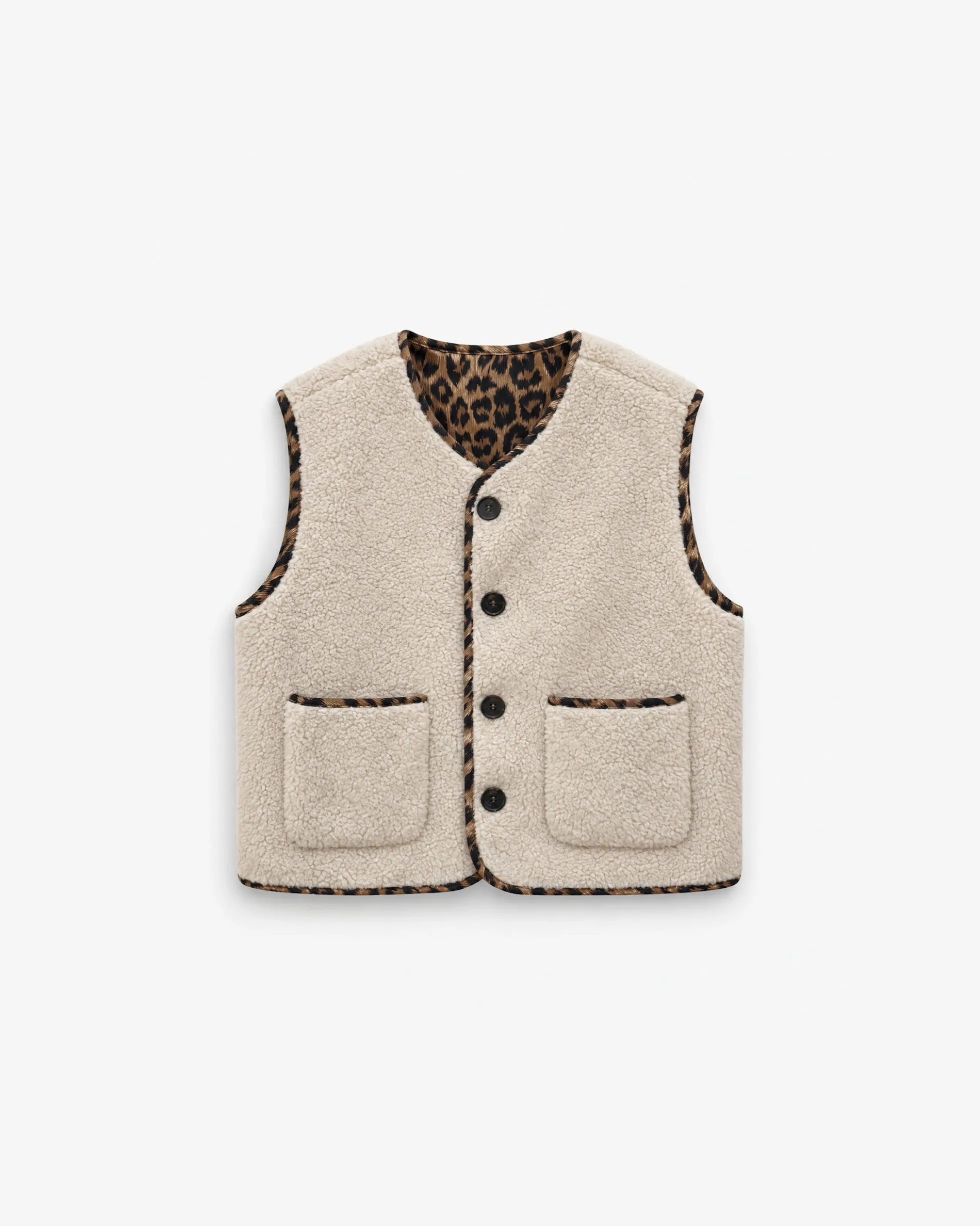 Veste sans manches réversible en velours côtelé leo Alexis